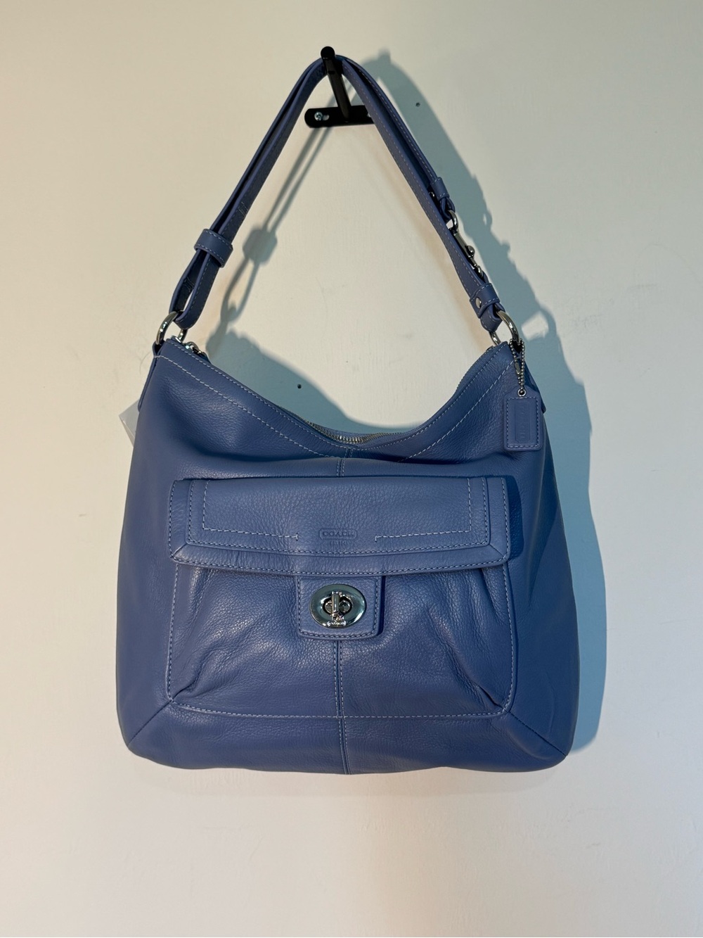 Coach Penelope Leather Convertible Shoulder Bag Cornflower Blue NWT F19045 - Picture 4 of 10